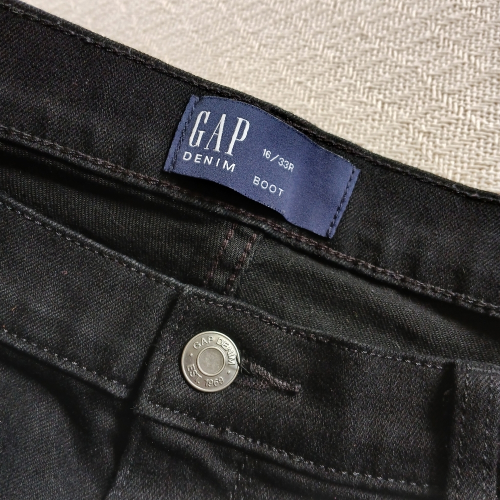 gap ♡ bootcut jeans black 16 33 - Picture 4 of 7